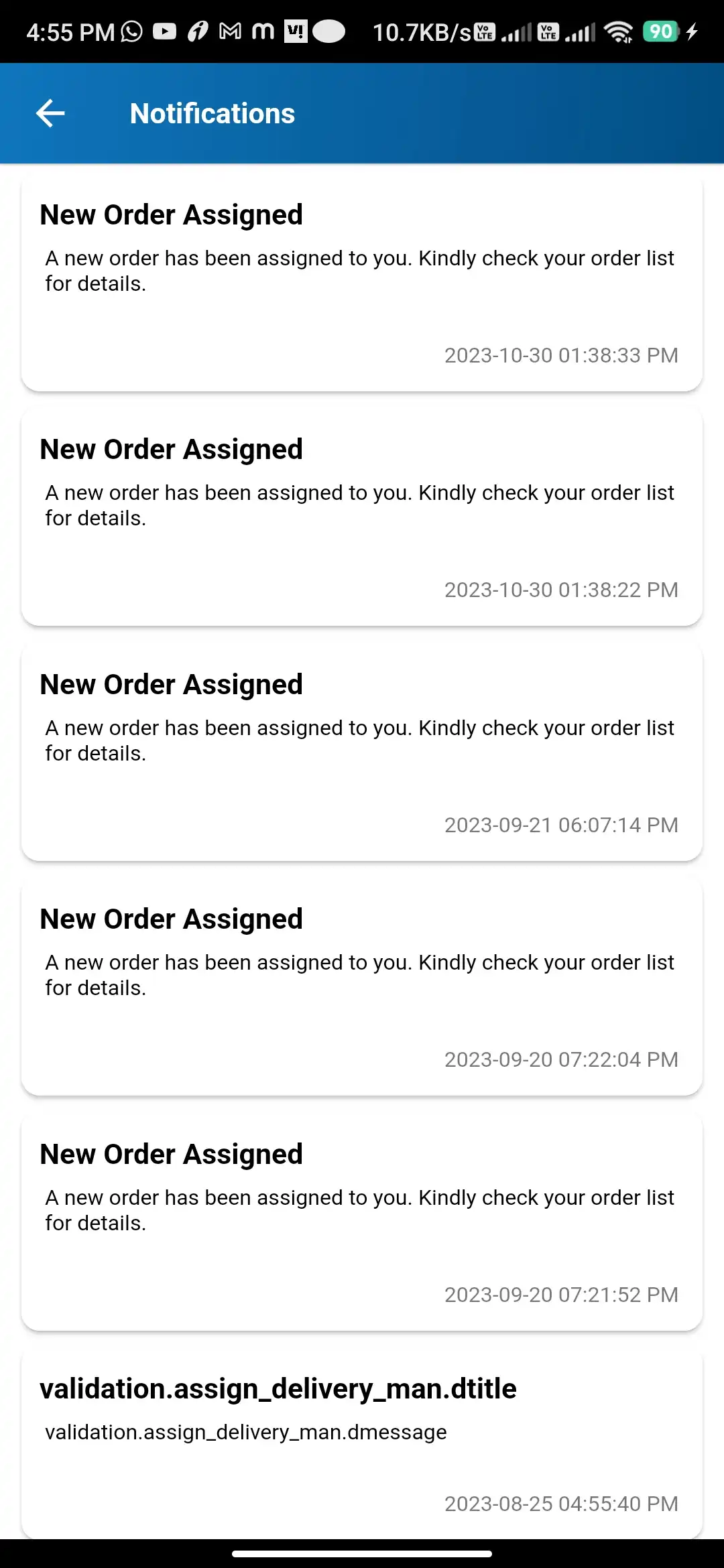 Pharmacy Ordering — delivery — Account