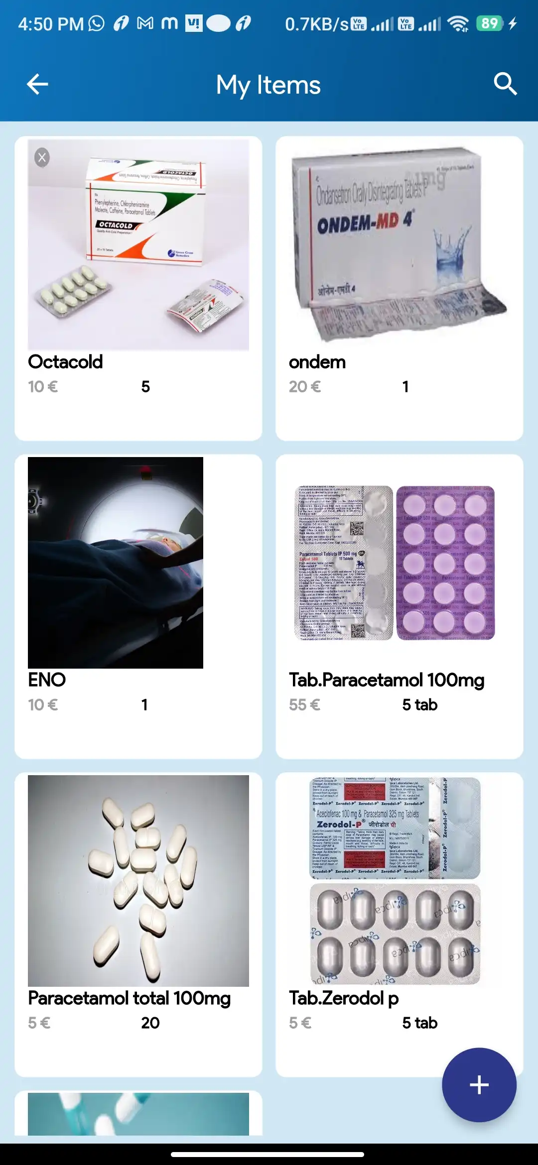 Pharmacy Ordering — pharmacy — My Items