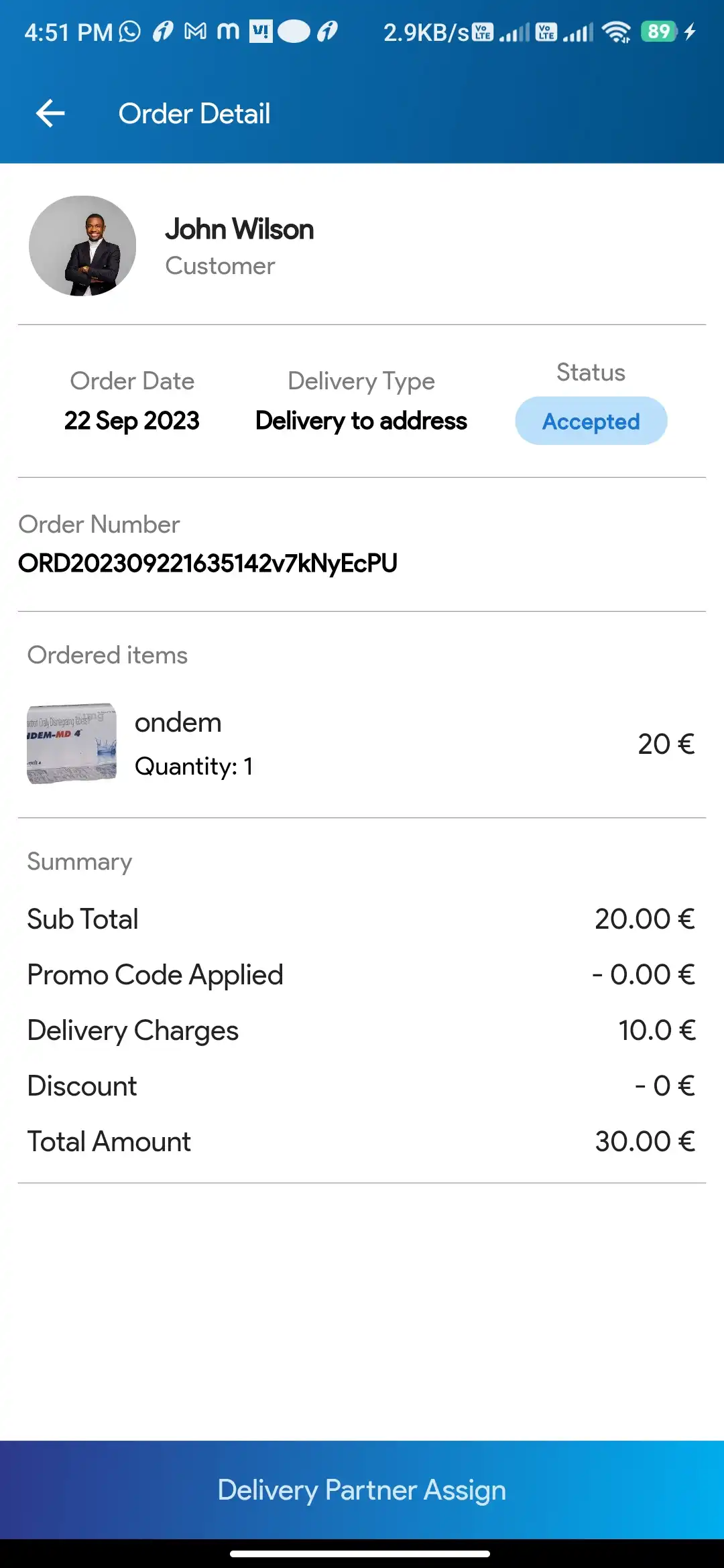 Pharmacy Ordering — pharmacy — Order Detail
