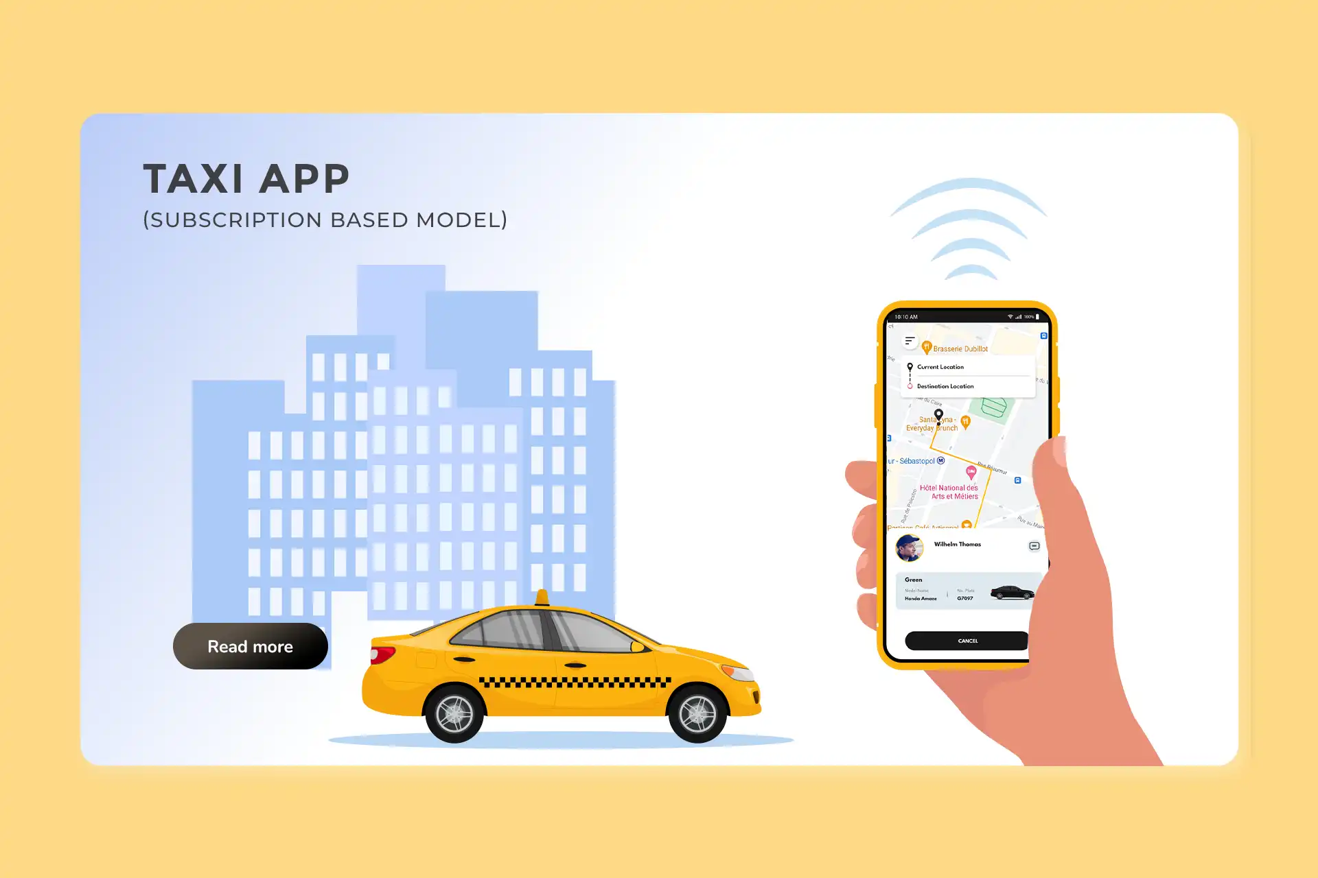 taxi app (subscription based)