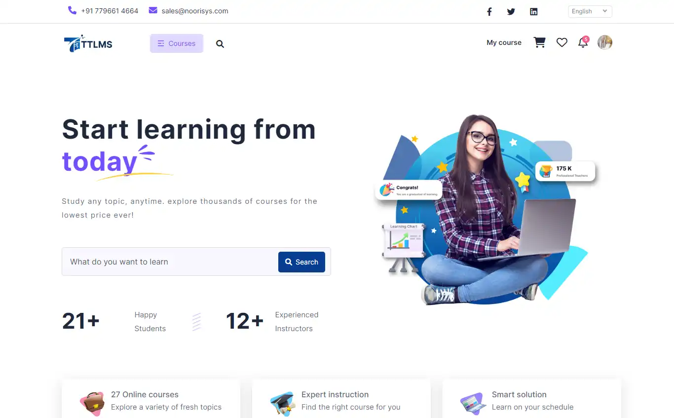 LMS — instructor panel — Home