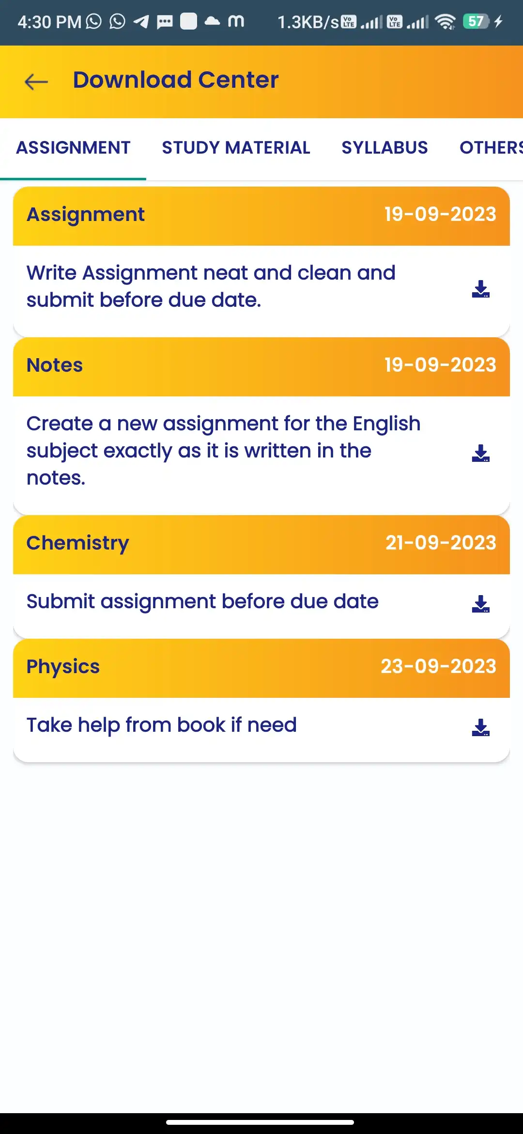 School management — parent app — Download Center