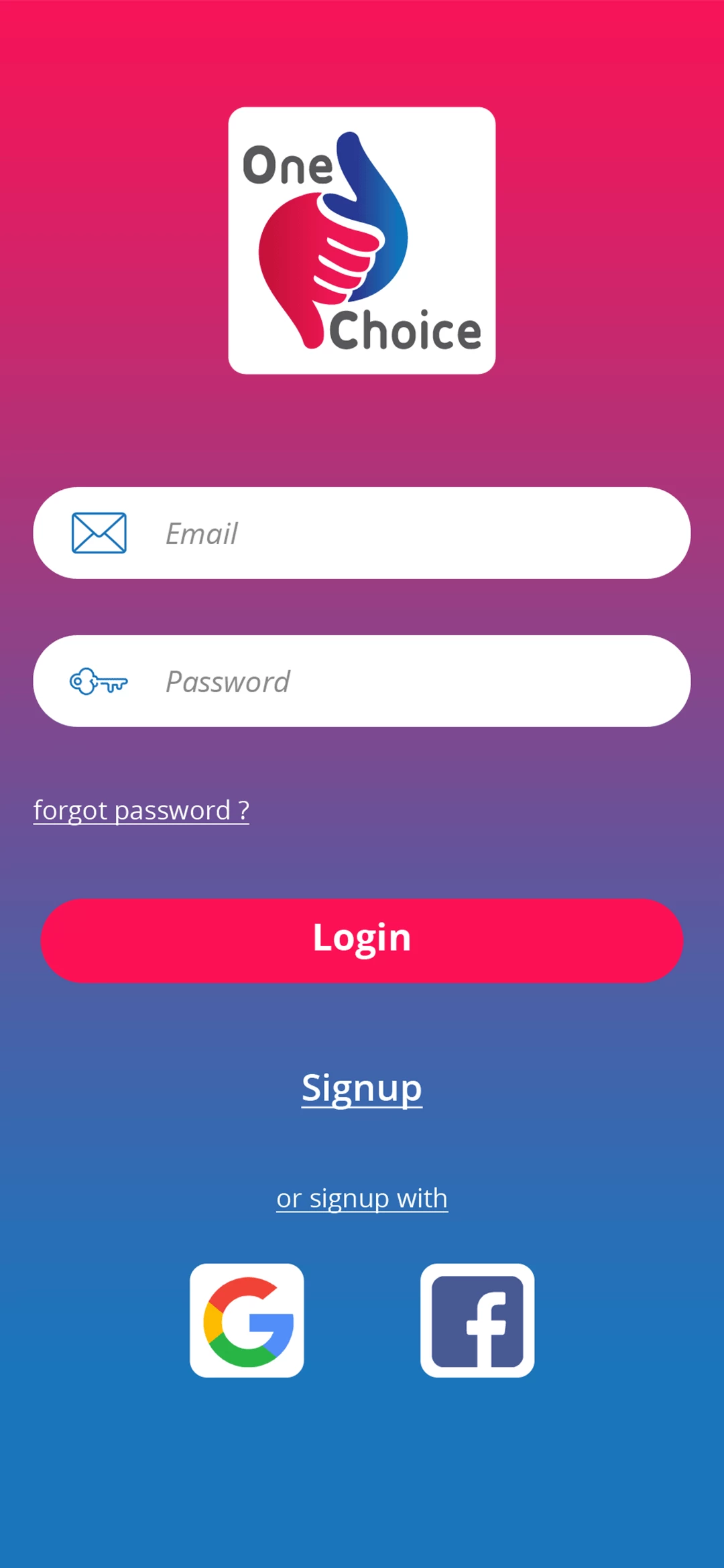 Choice Making App app — Login