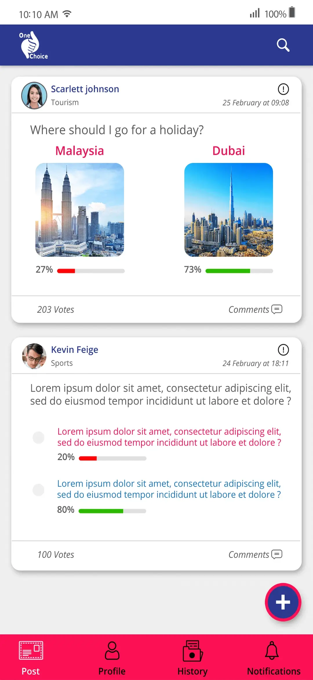 Choice Making App app — Landing