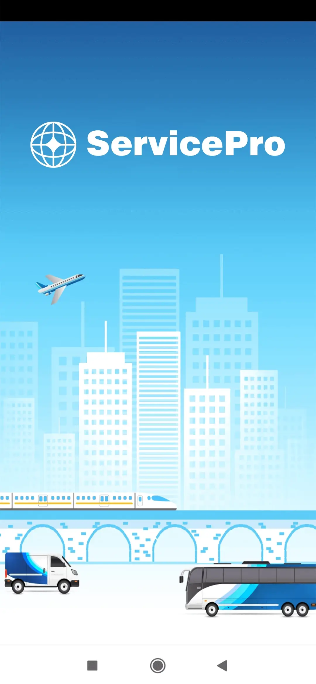 Courier and transport — user — Splash Screen