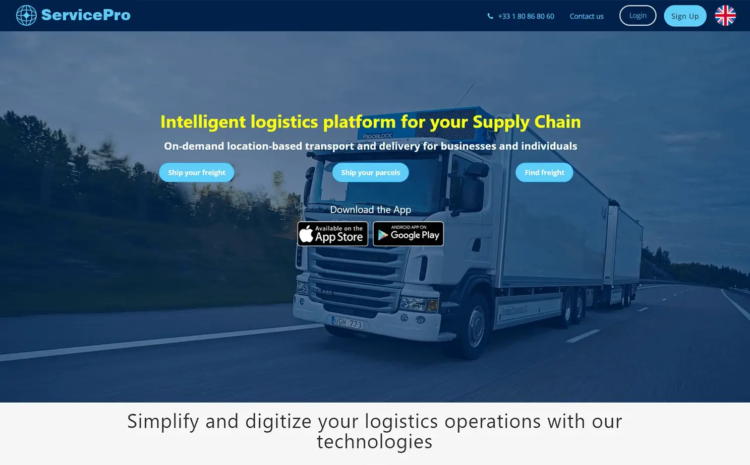 Courier and transport — admin — Homepage