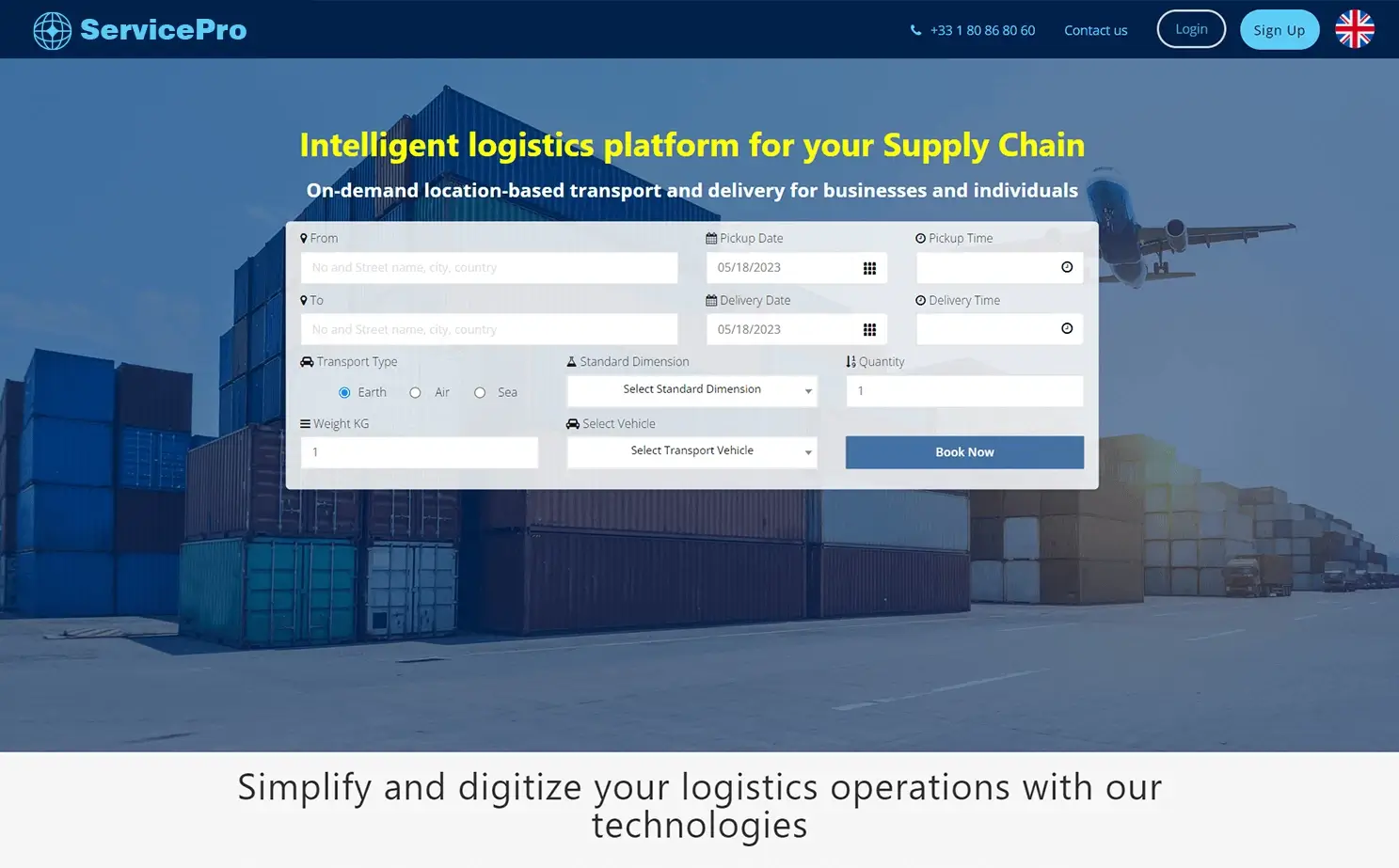 Courier and transport — admin — Signup