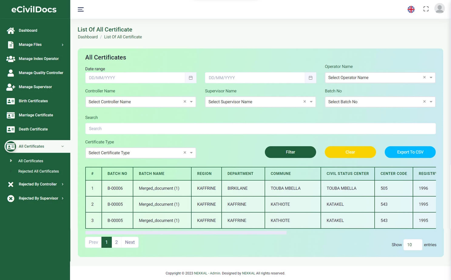 Digital Solution For Civil Documents admin — All Certificates