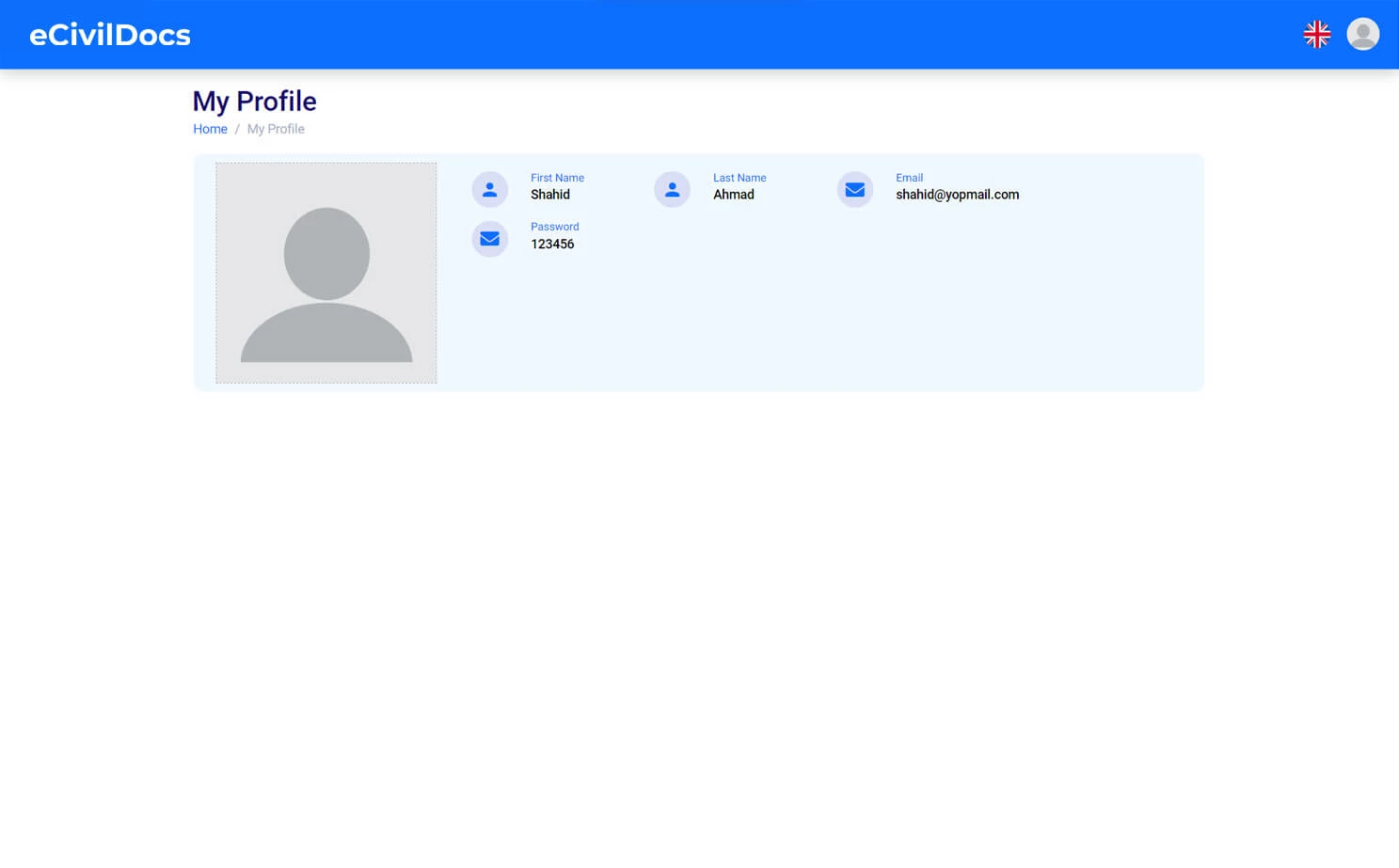 Digital Solution For Civil Documents supervisor — My Profile