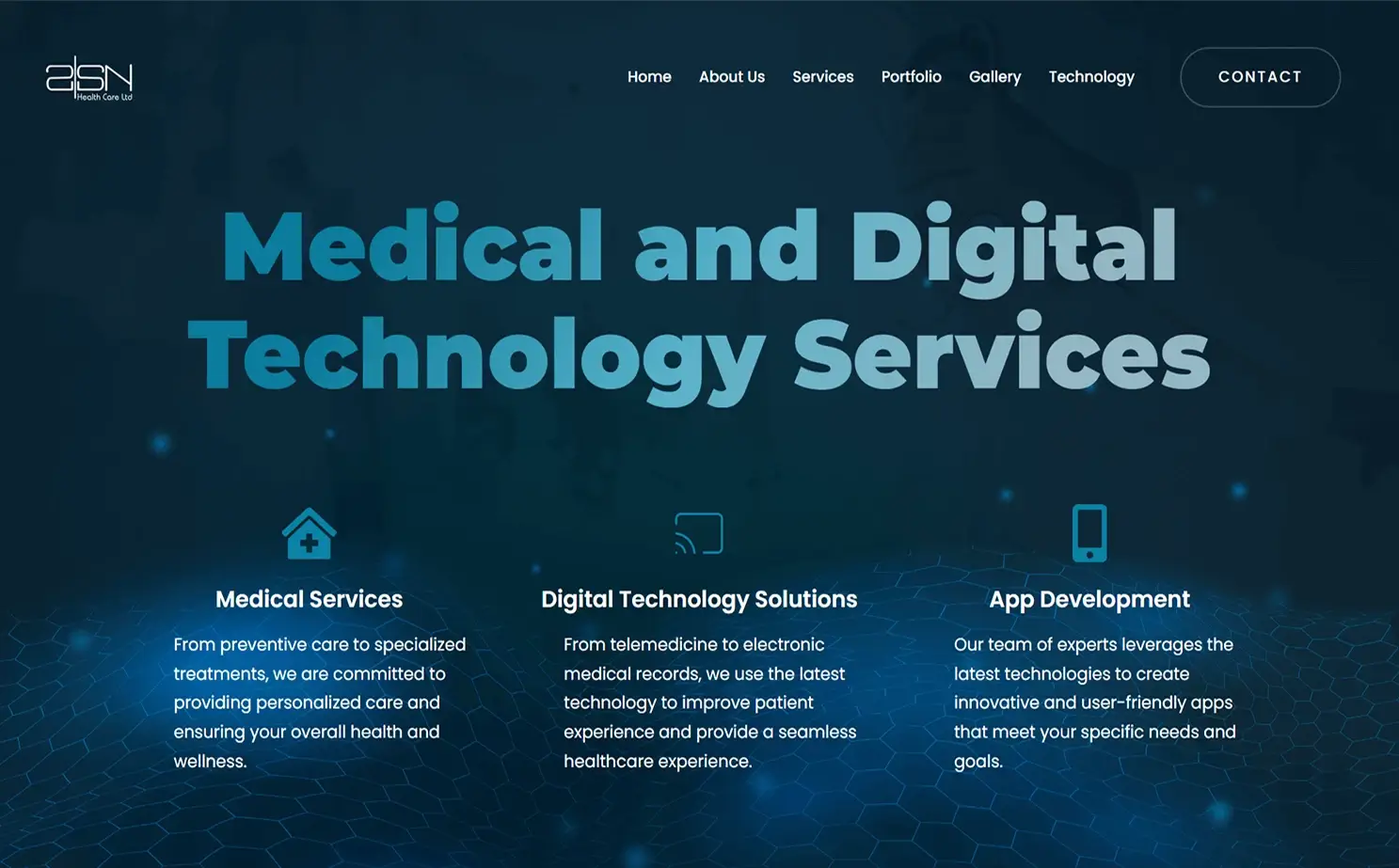 Doctor Personal Presentation app — Homepage