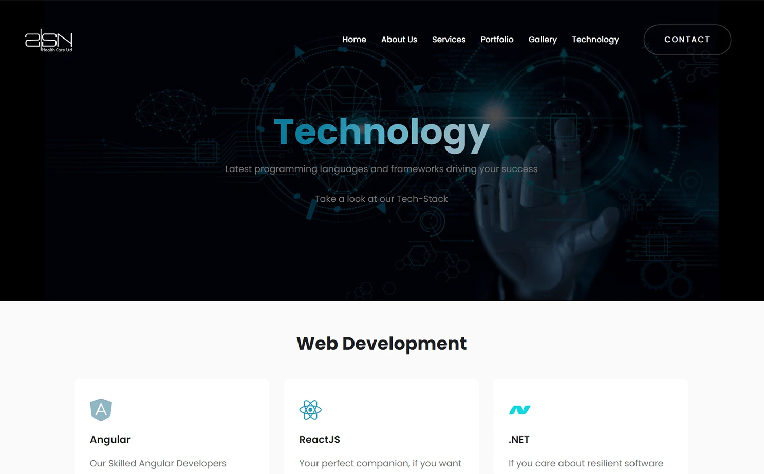 Doctor Personal Presentation app — Technology