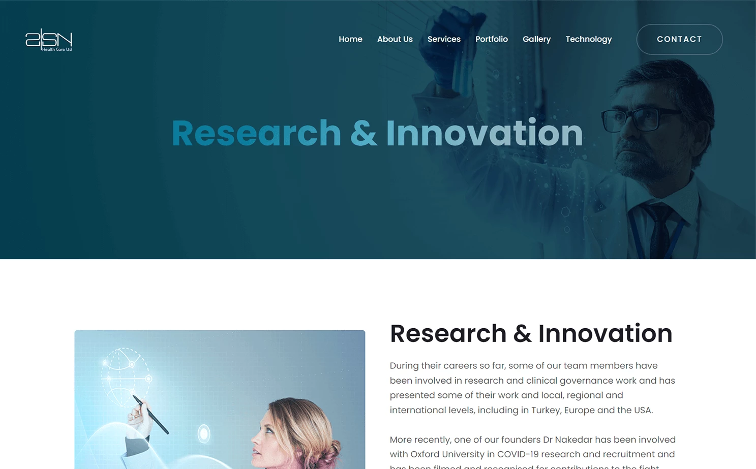 Doctor Personal Presentation app — Research & Innovation