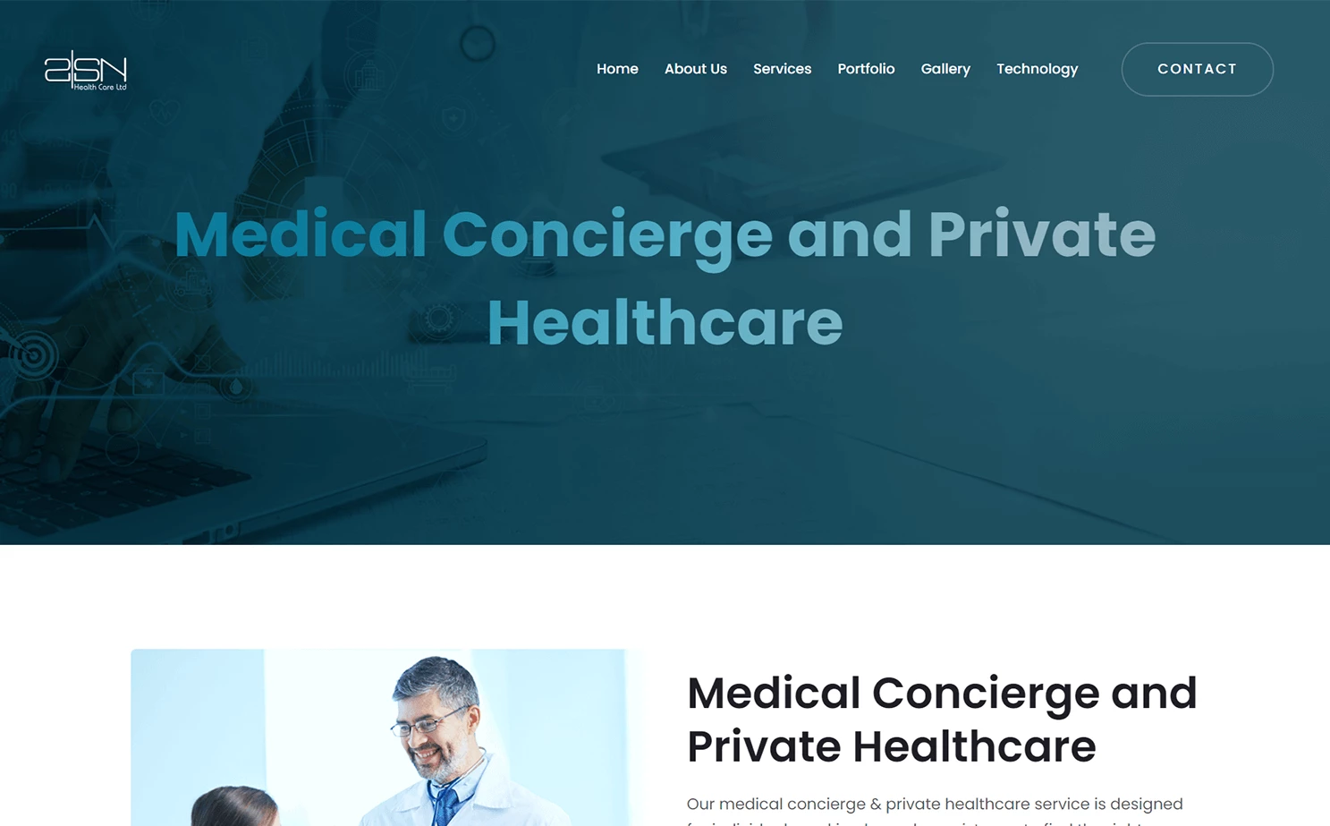 Doctor Personal Presentation app — Medial Concierge