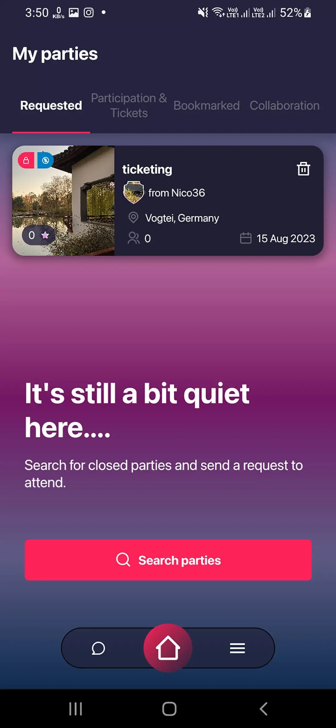 Event Management System app — Requested