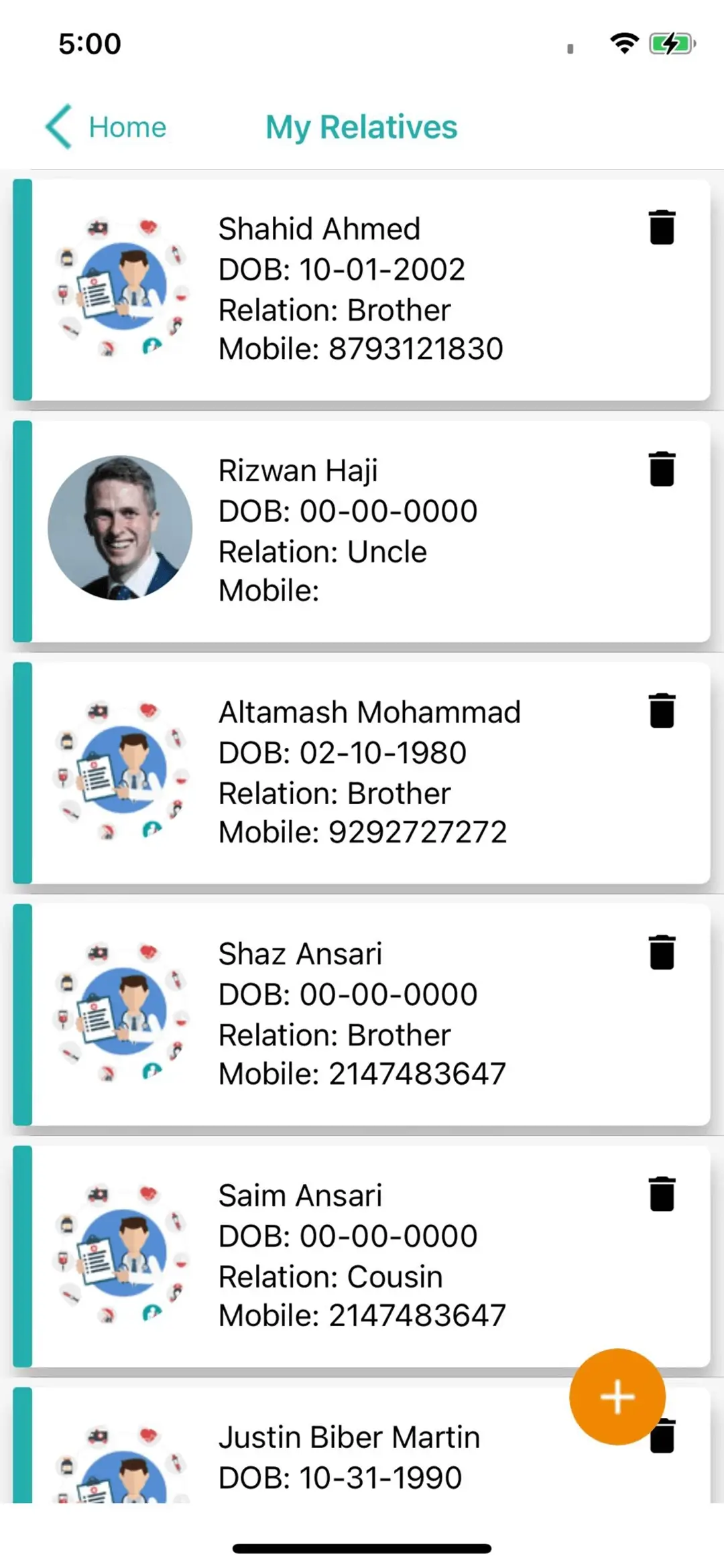 Docfinder user — My Relatives