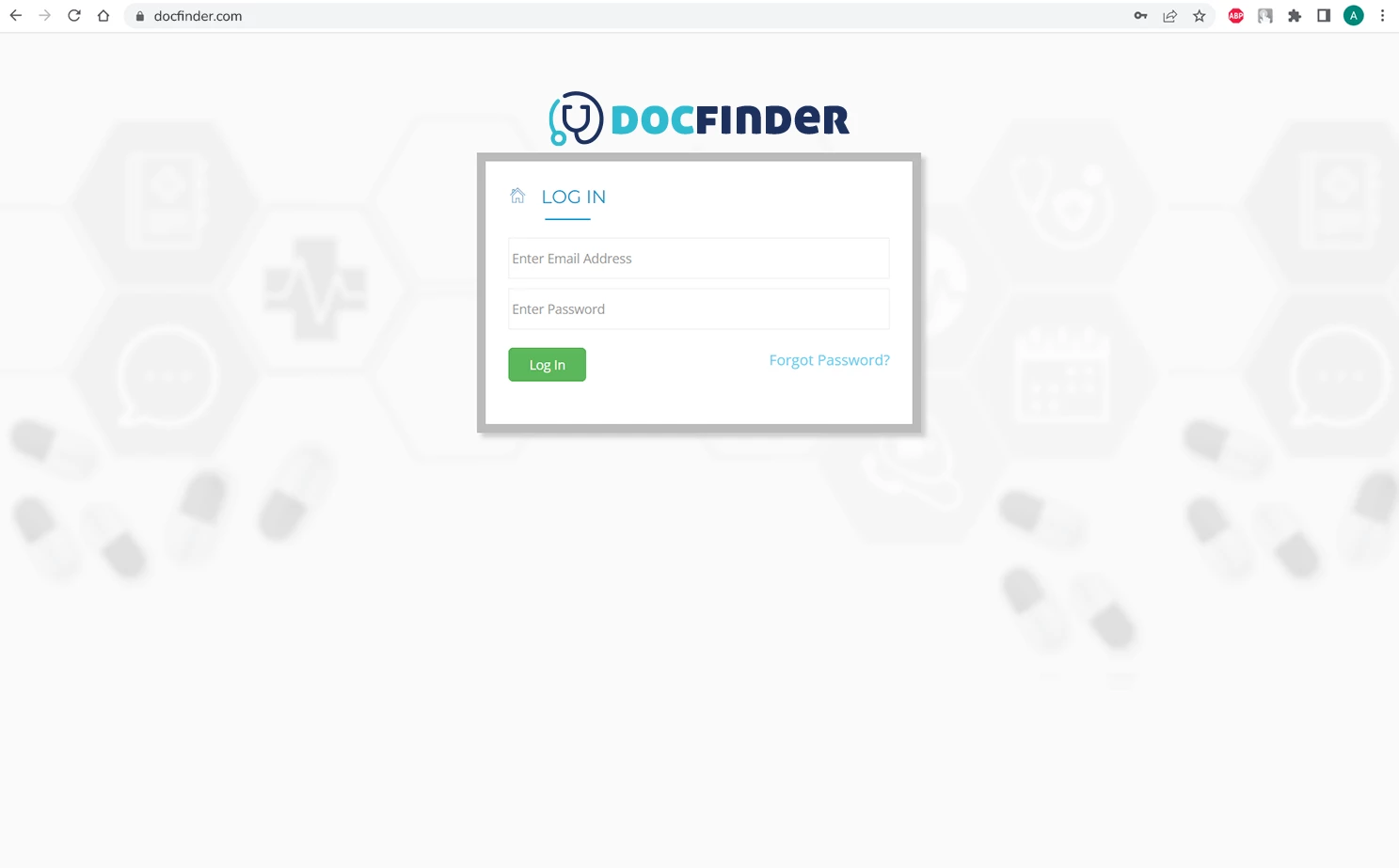 Docfinder admin — Login