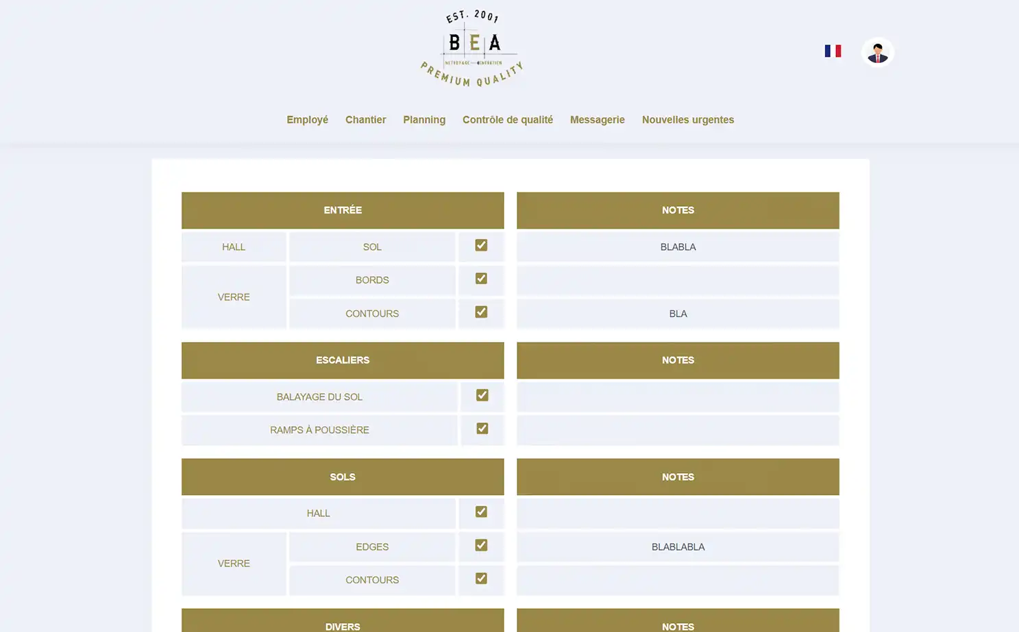 Home Cleaning Services web — Feedback