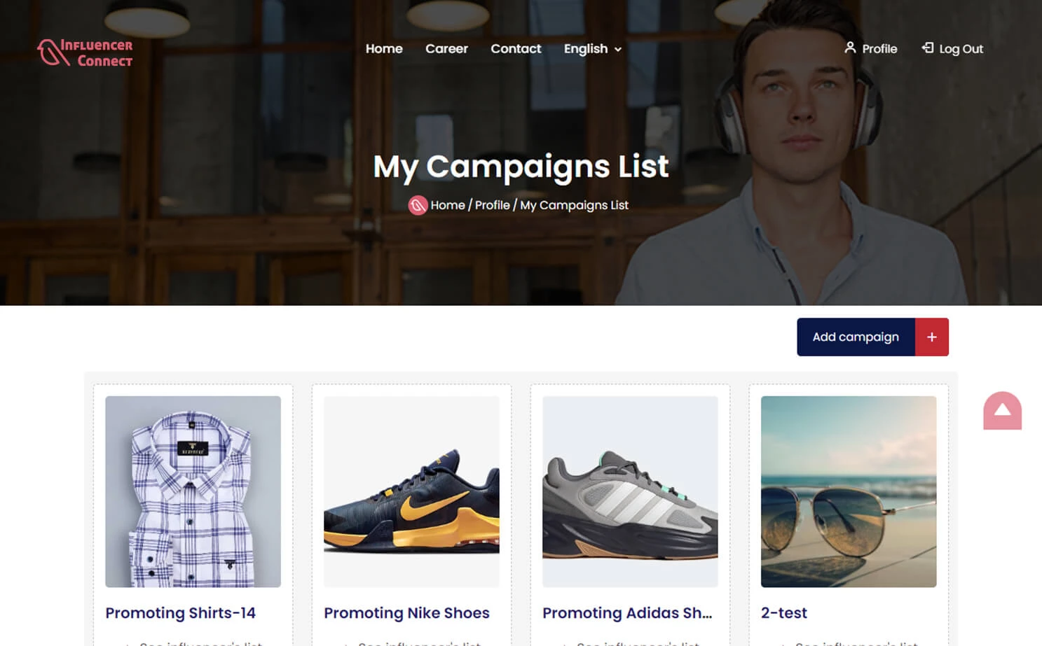 Influencer Marketplace — company — My Campaigns List