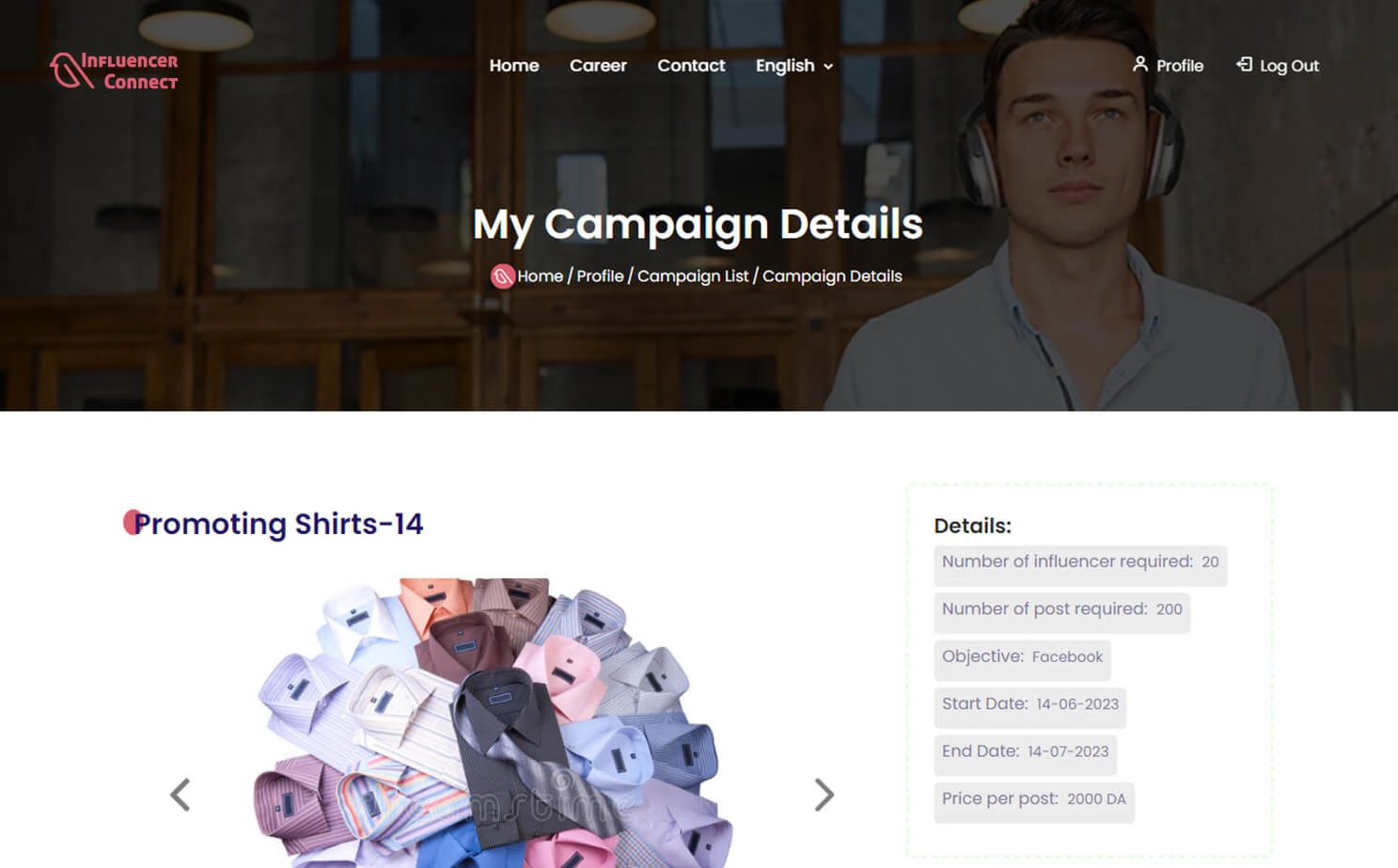 Influencer Marketplace — company — My Campaigns Details