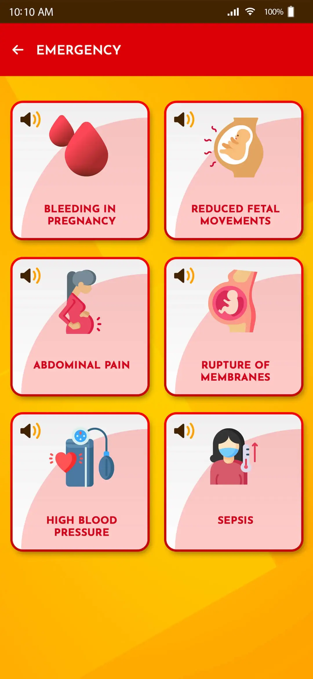 Pregnancy Management App app — Emergency