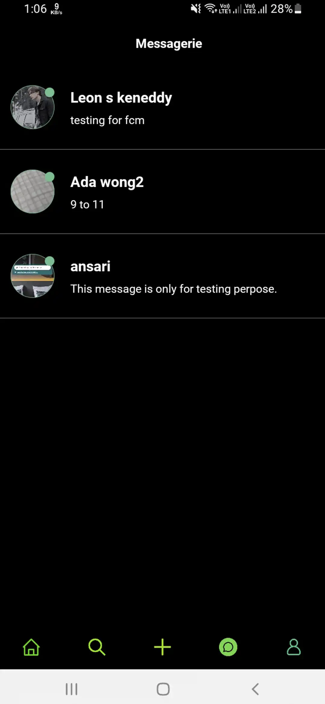 matness user — Messages