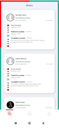 Driver App — History