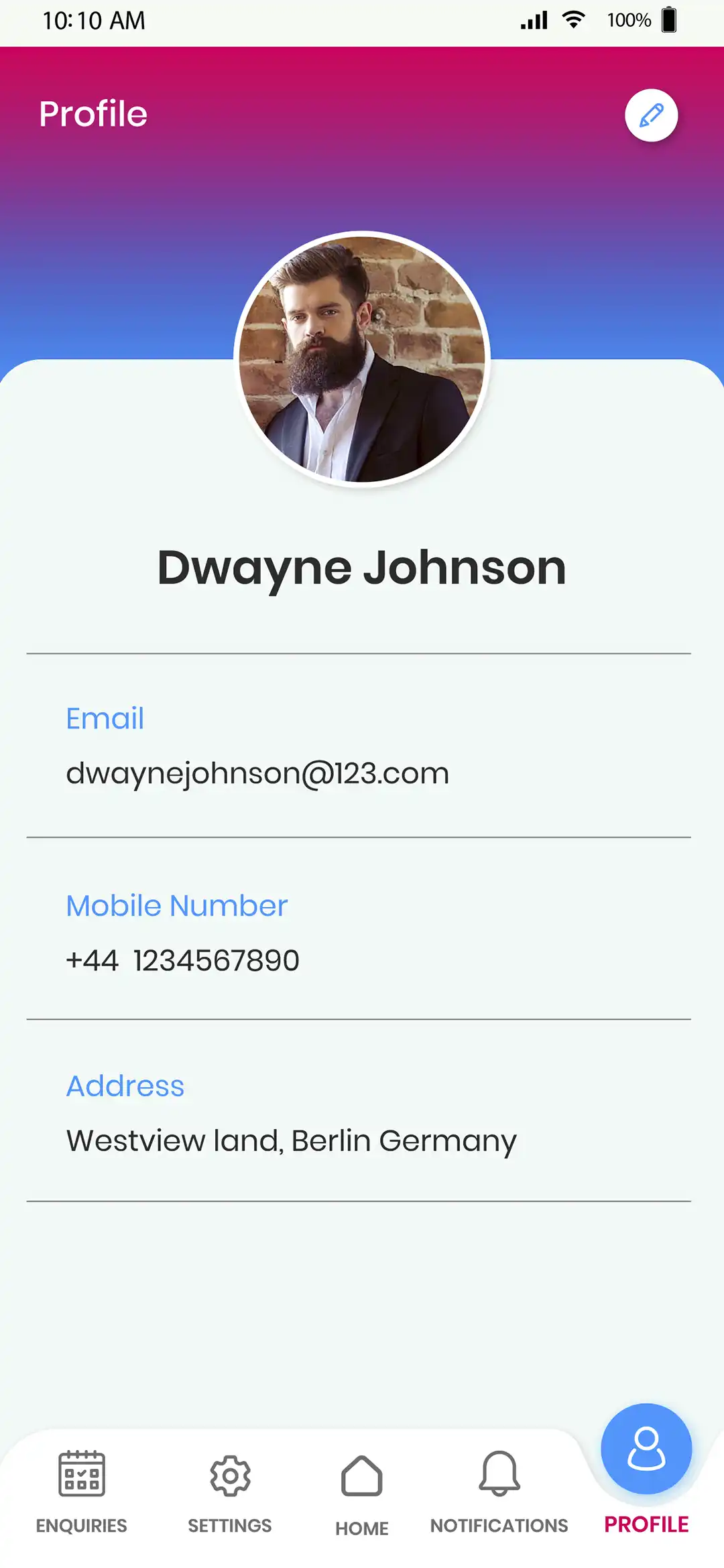 Market Place — user — Profile