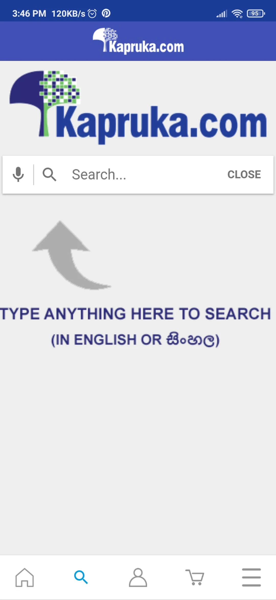 Online Shop app — Search Product