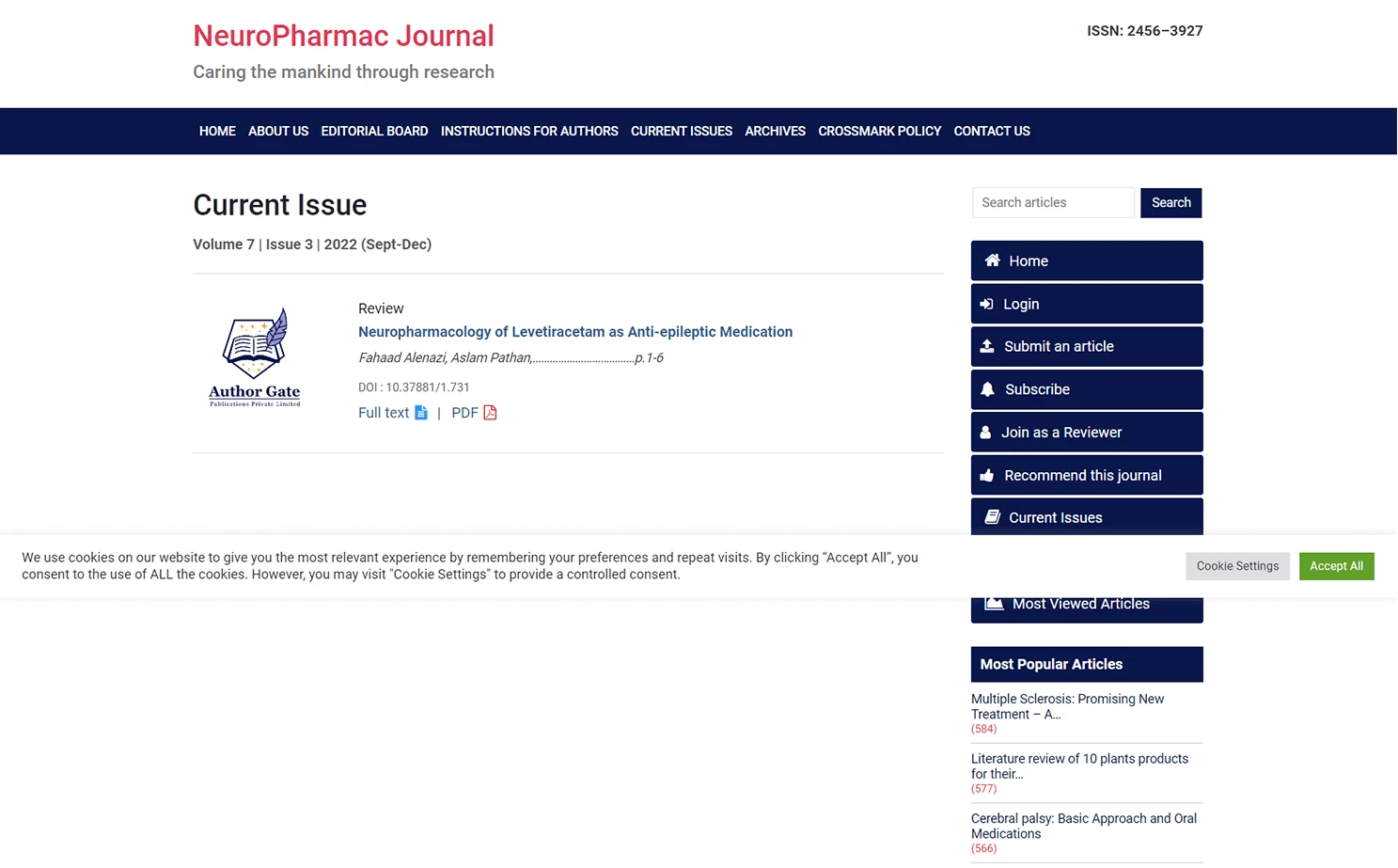 Researcher Personal Presentation website — Current Issue