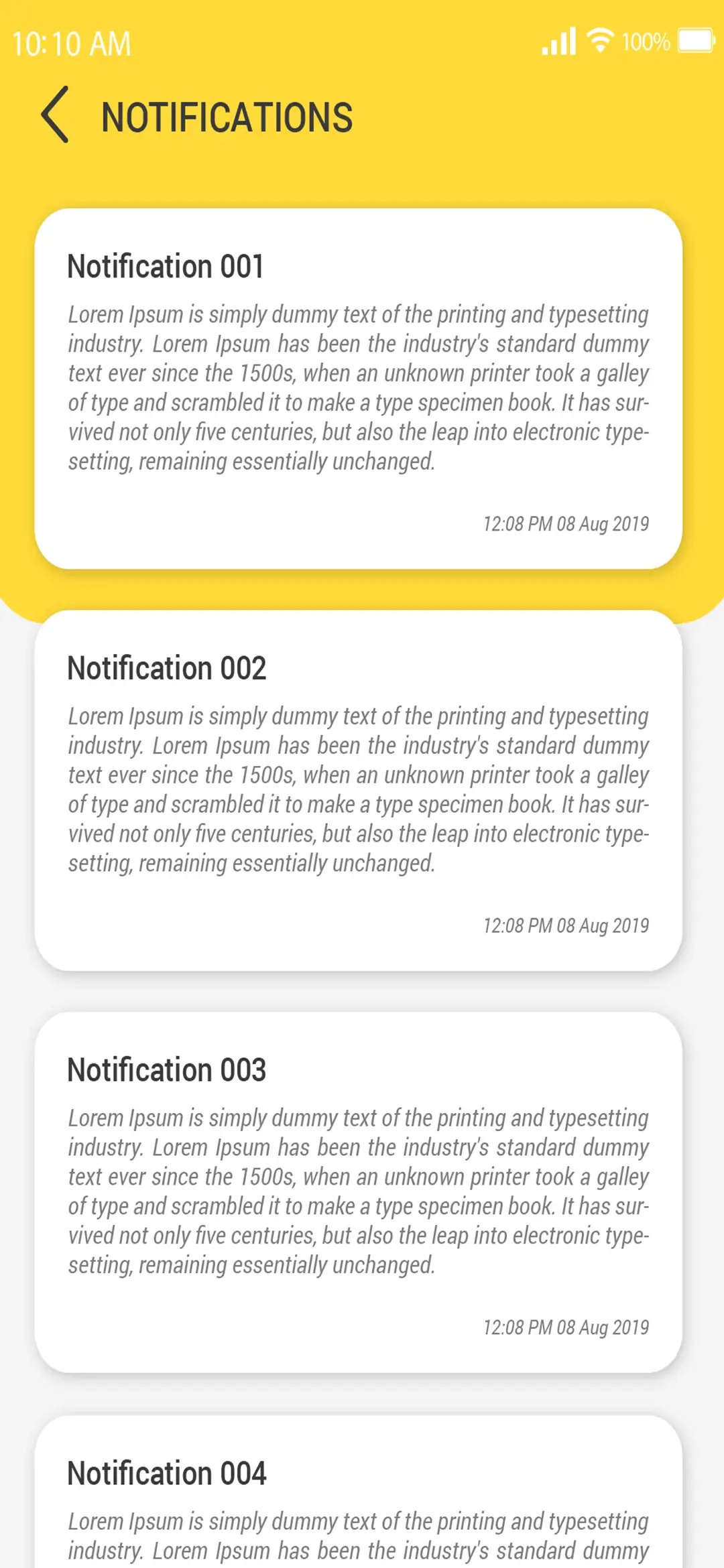 Online Payment Application — user app — Notification