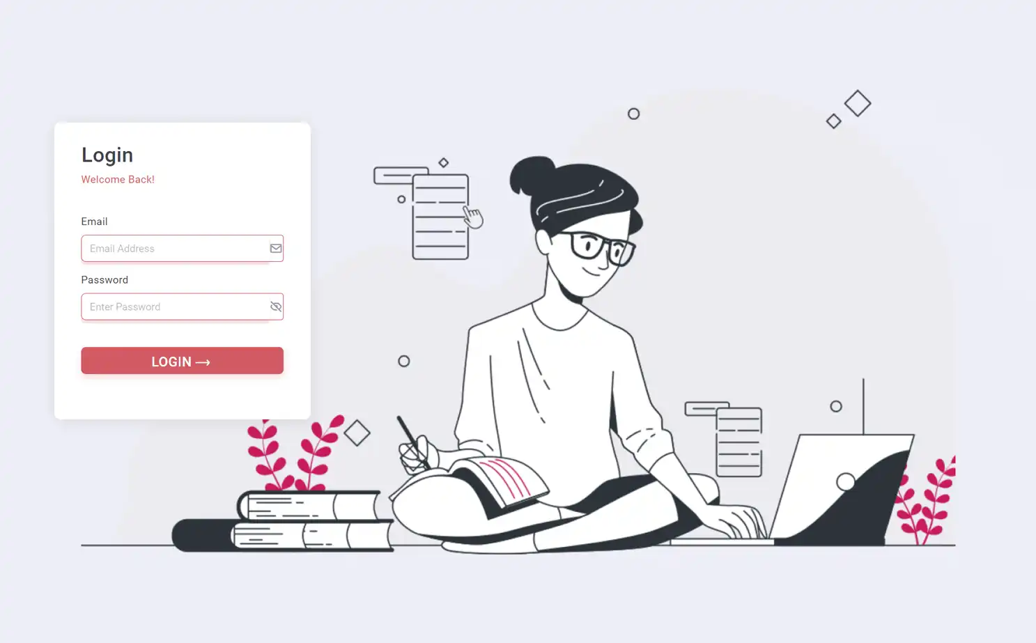 Study Matching Platform web — Login