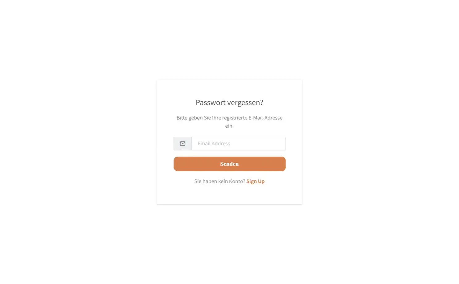 Study Matching Platform app — Forgot Password