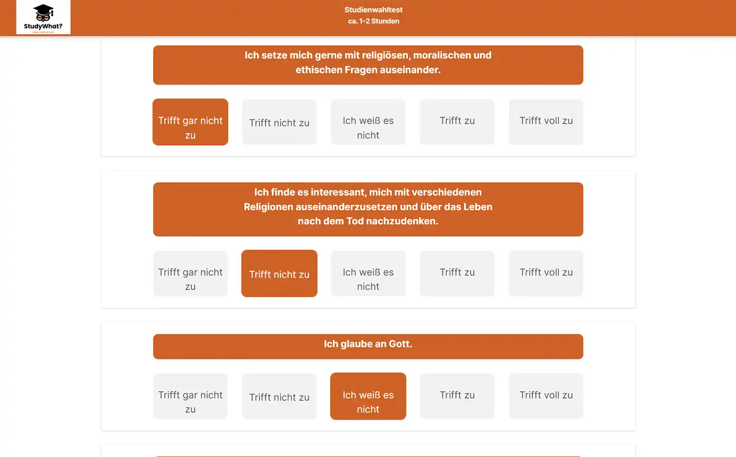 Study Matching Platform app — Study Selection Test