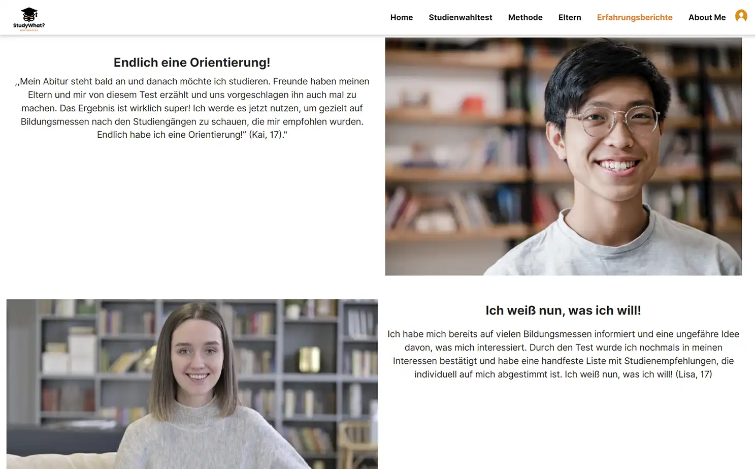 Study Matching Platform app — Testimonial