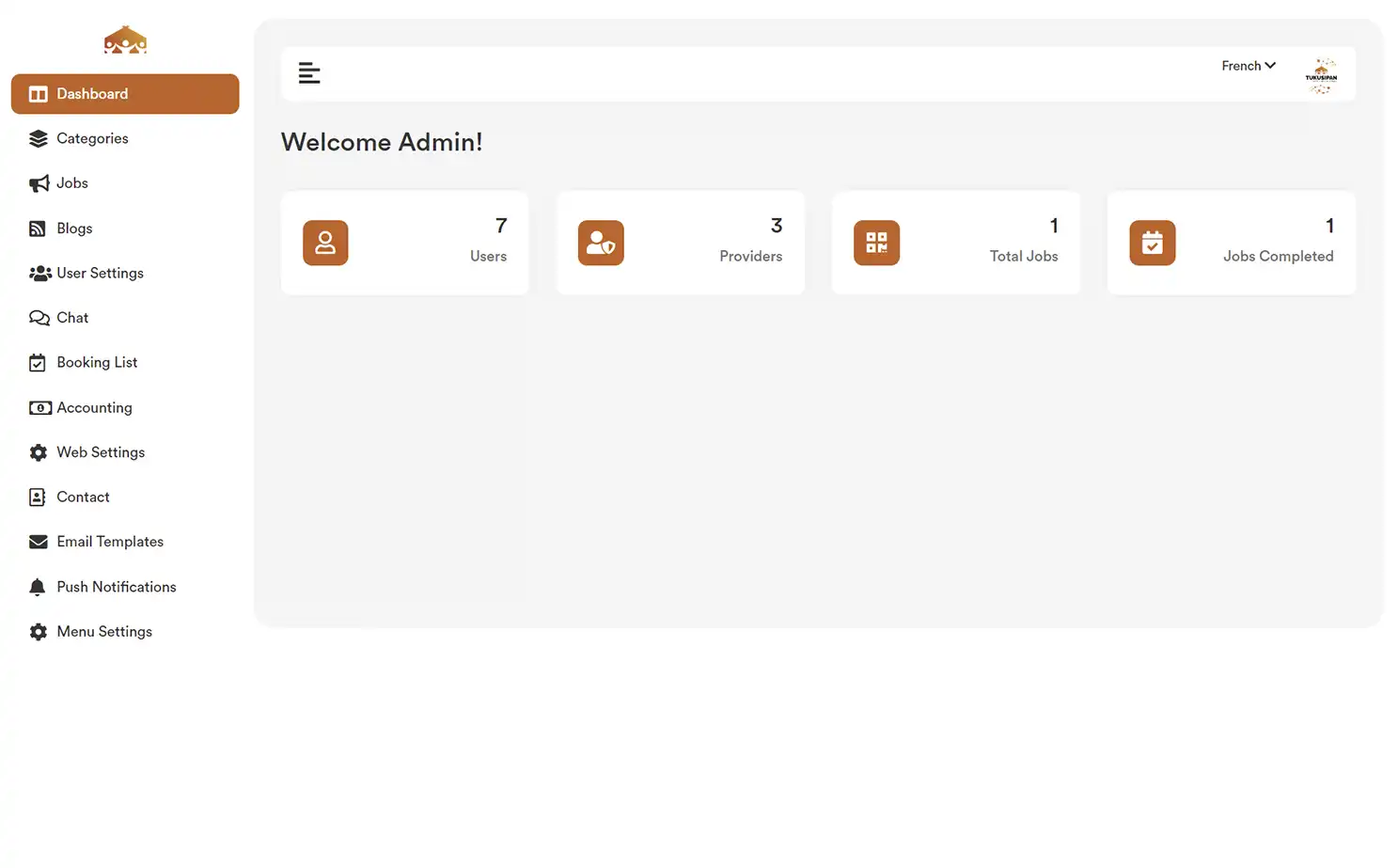 Job Marketplace — admin — Dashboard