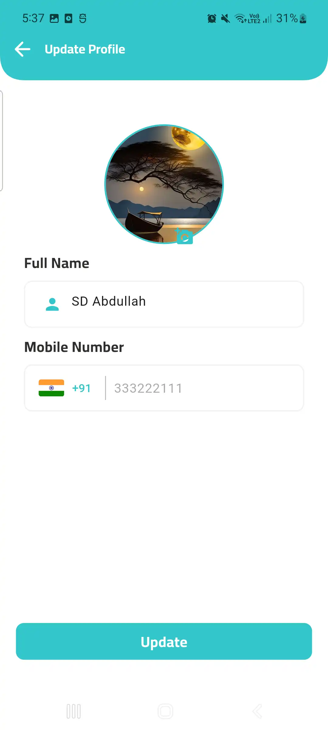 Water Donation user app - Update Profile