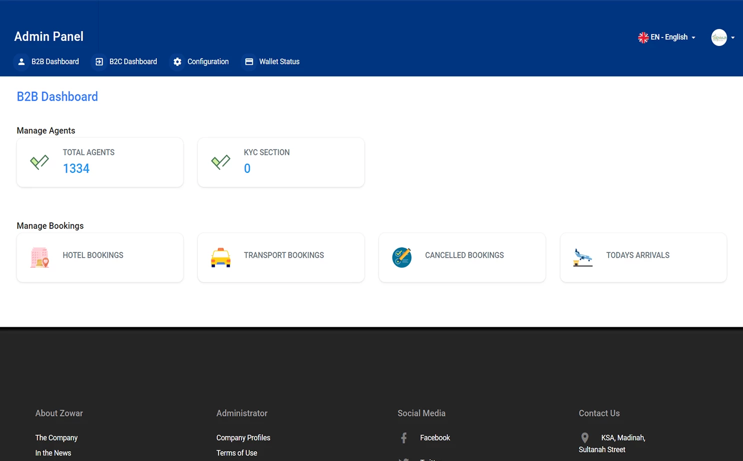 Umrah visa processing system web — B2B DashBoard