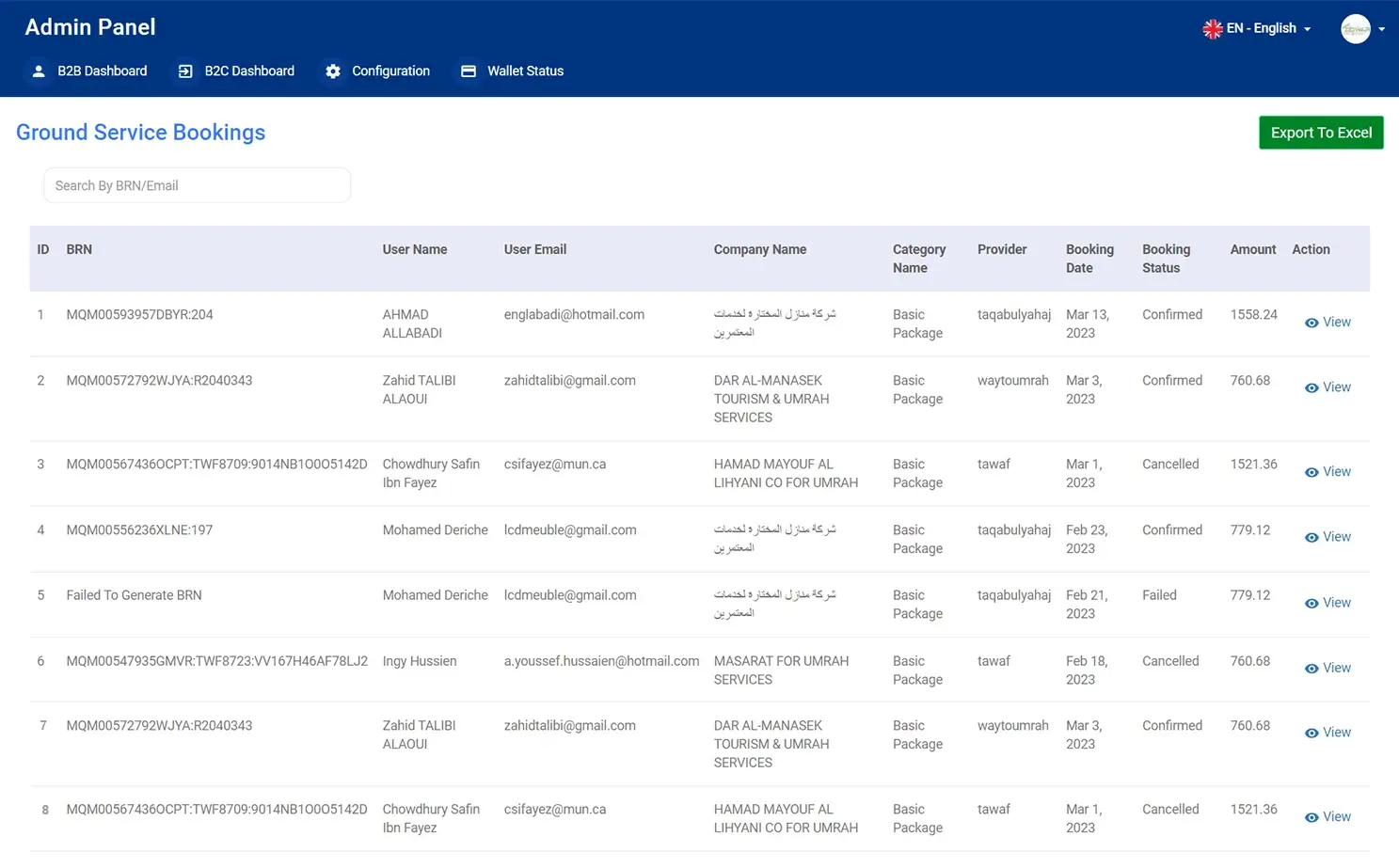 Umrah visa processing system web — Ground Service Bookings
